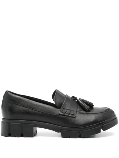 Clarks Teala Leather Loafers In Black