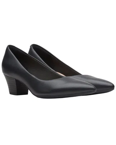 Clarks Teresa Step Leather Pump In Black