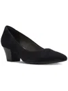 Clarks Teresa Step Womens Suede Pointed Toe Block Heels In Black
