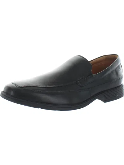 Clarks Tilden Free Mens Leather Slip On Penny Loafers In Black