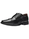 Clarks Tilden Mens Leather Cap Toe Derby Shoes In Black