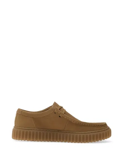 Clarks Torhill Lo Ridged-sole Sneakers In Brown