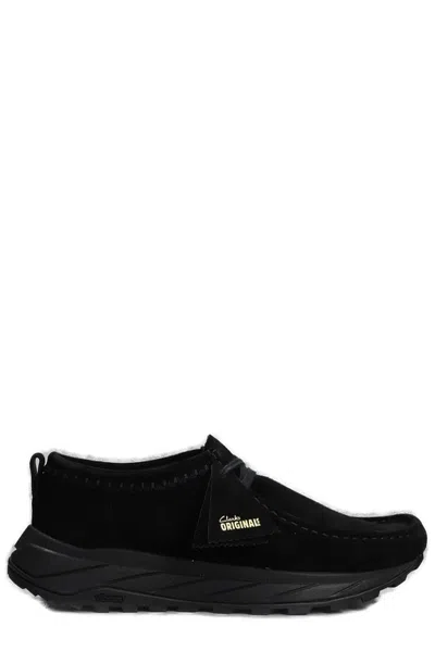 Clarks Torhill Lo Round Toe Derby Shoes In Black