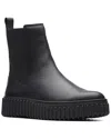 Clarks Torhill Maple Leather Ankle Boots In Black