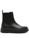 Clarks Torhill Maple Leather Ankle Boots In Black