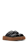 Clarks Torhill Slide In Black Leather