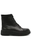 Clarks Torhill Rise Leather Ankle Boots In Schwarz