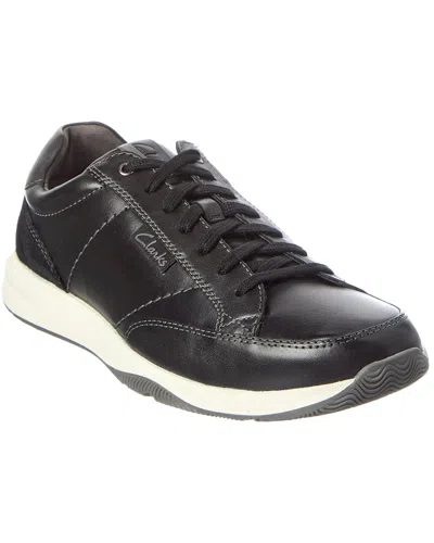 Clarks Townview Lace Leather Sneaker In Purple