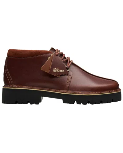 Clarks Trek Hike Leather Boot In Burgundy