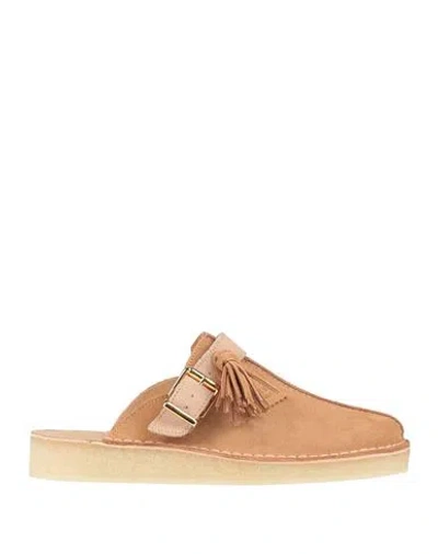 CLARKS CLARKS ORIGINALS TREK MULE WOMAN MULES & CLOGS SAND SIZE 7.5 LEATHER