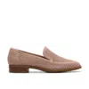 Clarks Trish Cove In Purple Suede In Pink