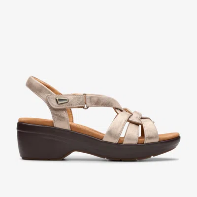 Clarks Tuleah Cross In Metallic