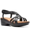 Clarks Tuleah May Leather Sandal In Black