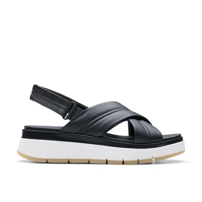 Clarks Tuscan Cross In Black Leather In Multi