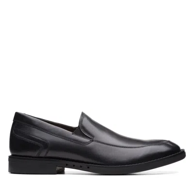 Clarks Un Hugh Step In Black Leather