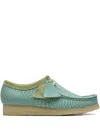 Clarks Wallabee "blue/green" Loafers In Multi