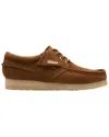 Clarks Wallabee Boat Suede Moccasin In Brown