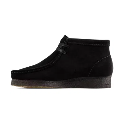 Clarks Wallabee Boot Black Suede Men's Shoes-26155517