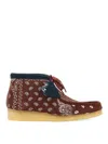 Clarks Wallabee Boot In Dark Red