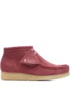 Clarks Wallabee Boots In Red