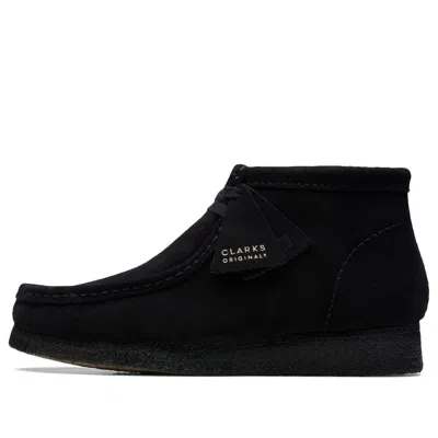 Clarks Wallabee Boots 'black Suede'