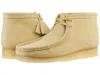 Clarks Suede Wallabee Boot In Yellow
