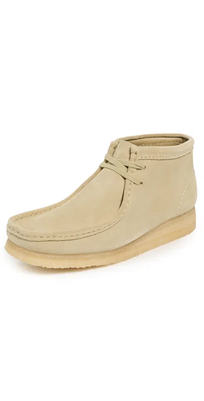 Clarks Wallabee Boots Maple Suede In Brown