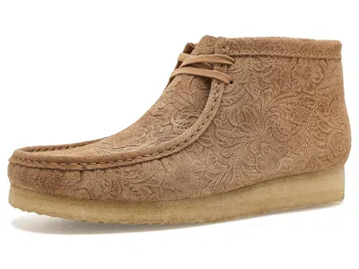 Clarks Wallabee Boots Men's Lace-up Boots Light Tan Emb: 10.5 D - Medium, Leather/suede