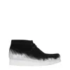 Clarks Wallabee Boots Men Suede Black/white