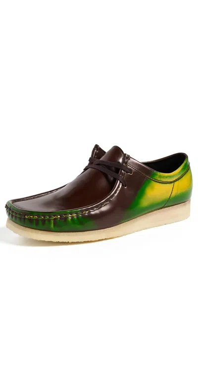 Clarks Wallabee Brush Off Leather Shoes Brown Brush Off In Multi