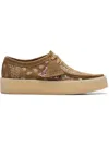 CLARKS WALLABEE CUP WOMENS SUEDE PRINTED CHUKKA BOOTS