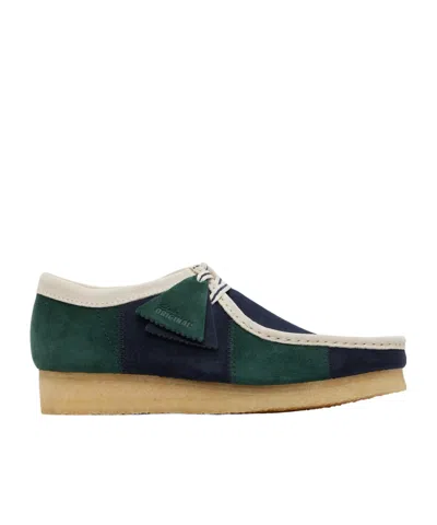 Clarks Wallabee Derby Shoes In Green