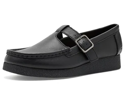 Clarks Wallabee Evo Bar Women's Dress Flat Shoes Black Leather: 9 B - Medium