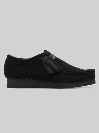 Clarks Wallabee Evo Moc Toe Suede Slip On Boot In Black