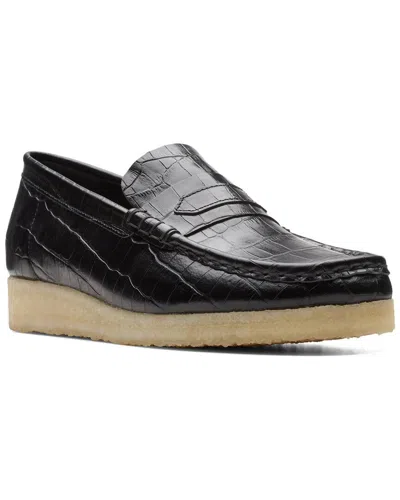 Clarks Wallabee Leather Loafer In Black