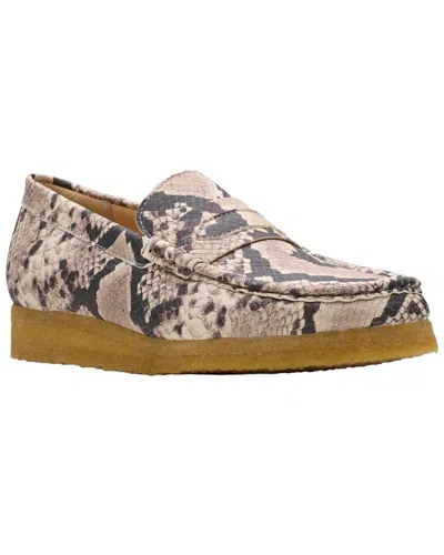 Clarks Wallabee Leather Loafer In Animal Print