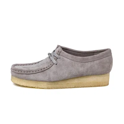Clarks Wallabee Mini Suede Shoes In Gray