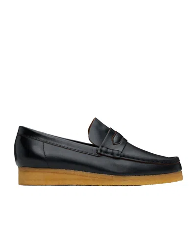Clarks Wallabee Penny Loafers In Black