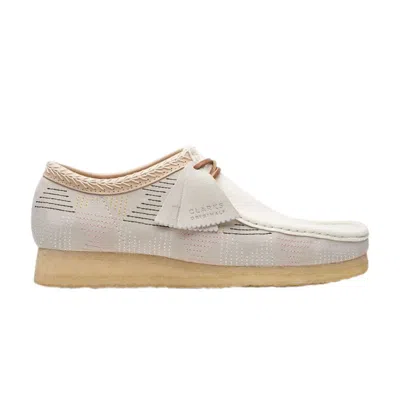 Pre-owned Clarks Wallabee 'sashiko' | Cream | Men's Size 12 In White