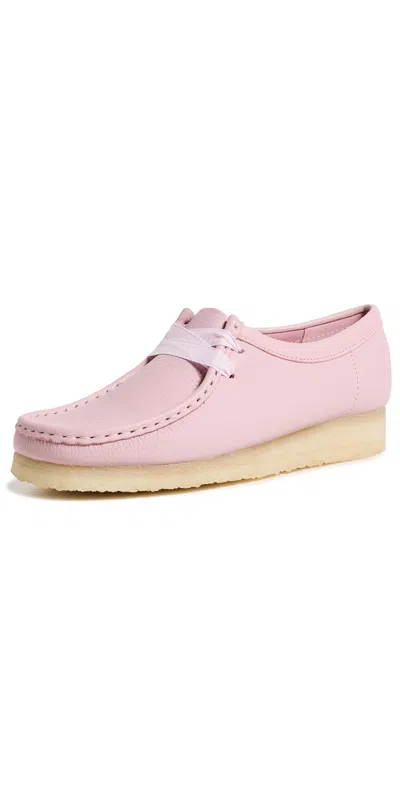 Clarks Wallabee Shoes Baby Pink Leather