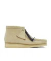 Clarks Wallabee Suede Ankle Boots In Nude