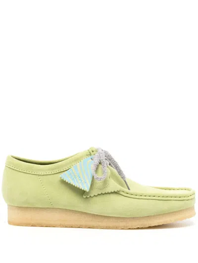 Clarks Wallabee Leather Boat Shoes In Green