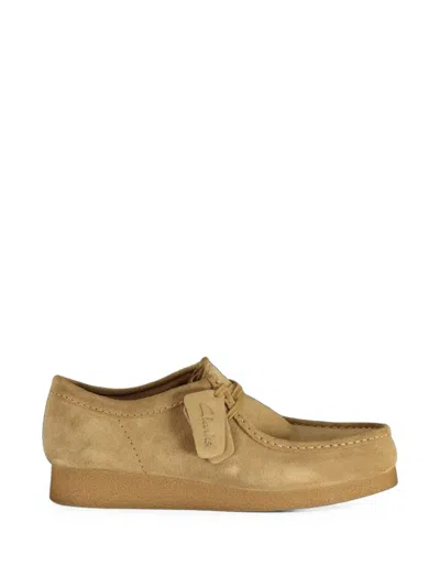 Clarks Wallabee Suede Loafers In Brown