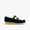 Clarks Wallabee T Bar In Black