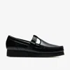 Clarks Wallabee T Bar In Black