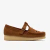 Clarks Wallabee T Bar In Brown