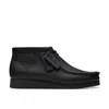 Clarks Wallabeeevo Bt In Black Leather In Multi