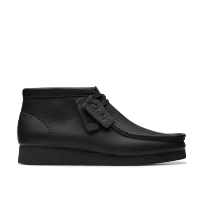 Clarks Wallabeeevo Bt In Black Leather In Multi