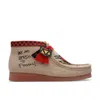 Clarks Wallabeeevo St In Beige Suede In Multi
