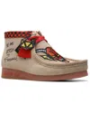 Clarks Wallabeeevo St In Beige Suede In Multi